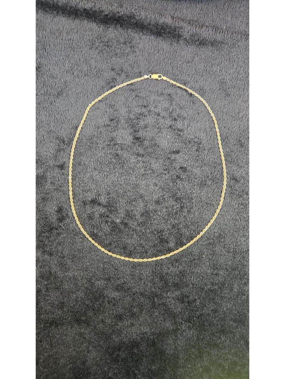 Sterling silver gild plated Rope Chain Necklace